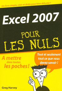 Excel 2007 Poche Pour les nuls