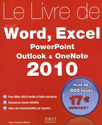 LIVRE DE WORD, EXCEL, POWERPOINT, OUTLOOK, ONENOTE 2010