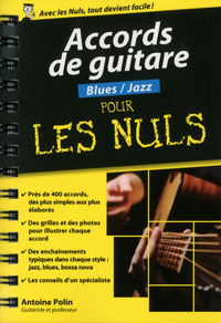 ACCORDS DE GUITARE, BLUES/JAZZ POCHE POUR LES NULS