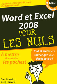 WORD ET EXCEL 2008 MAC POCHE POUR LES NULS