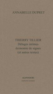 Thierry Tillier, déluges intimes, économie de signes (et autres textes)