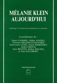 MÉLANIE KLEIN AUJOURD'HUI