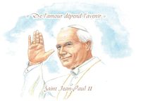 Images saintes Jean-Paul II par lot de 10