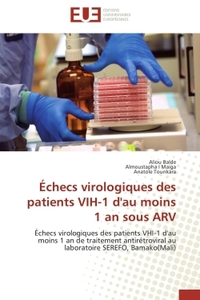 Échecs virologiques des patients vih-1 d'au moins 1 an sous arv