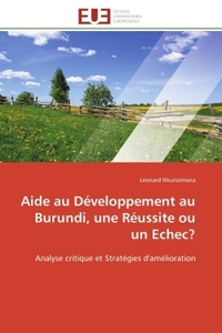 Aide au développement au burundi, une réussite ou un echec?