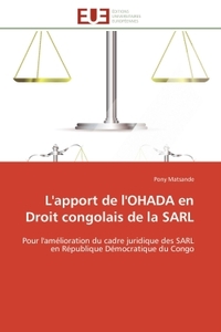 L'apport de l'OHADA en Droit congolais de la SARL