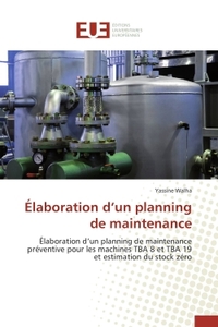 Élaboration d'un planning de maintenance