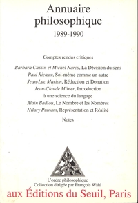 Annuaire philosophique (1989-1990)