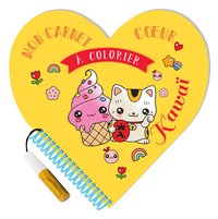 KAWAI MON CARNET COEUR A COLORIER