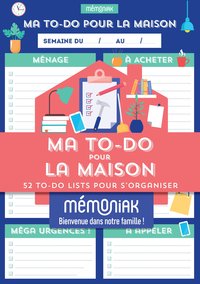 Ma to-do maison Mémoniak : 52 to-do lists pour s’organiser - bloc aimanté