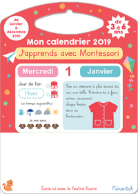 MON CALENDRIER MEMONIAK 2019 J'APPRENDS AVEC MONTESSORI