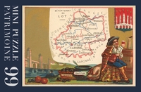 CARTE LE DEPARTEMENT DU LOT - 23HM - PUZZLE 99 PIECES