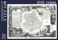 CARTE DE L'EURE-ET-LOIR PAR LEVASSEUR - 56H - PUZZLE 1000 PIECES