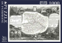 CARTE DU MAINE-ET-LOIRE PAR LEVASSEUR - 55H - PUZZLE 1000 PIECES