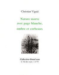 NATURE MORTE AVEC PAGE BLANCHE, OMBRE ET CORBEAUX