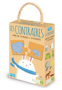 PUZZLE 2 - LES CONTRAIRES - LIVRE DE 10 PAGES + 10 PUZZLES 2 ANS