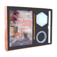 COFFRET LA RESINE EPOXY - TECHNIQUES ET TUTOS POUR REALISER 5 PROJETS - UN LIVRE EXPLICATIF, DEUX MO