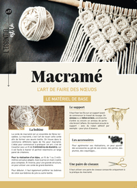MACRAME - L'ART DE FAIRE DES NOEUDS