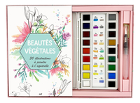 Coffret Aquarelle - Beautés végétales - 30 illustrations à peindre à l'aquarelle