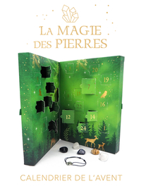 CALENDRIER DE L'AVENT - LA MAGIE DES PIERRES (COFFRET) - 18 PIERRES NATURELLES CERTIFIEES ET 6 CADEA
