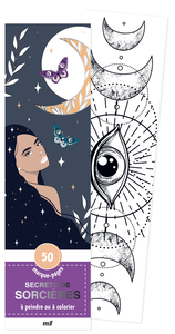 MARQUE-PAGES - SECRETS DE SORCIERES - 50 MARQUE-PAGES A PEINDRE OU A COLORIER, POUR SOI OU A OFFRIR