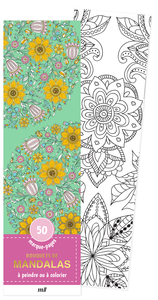 MARQUE-PAGES - BOUQUETS DE MANDALAS - 50 MARQUE-PAGES A PEINDRE OU A COLORIER