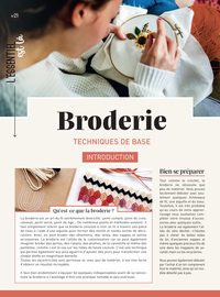 BRODERIE - TECHNIQUES DE BASE