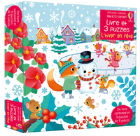 L'hiver en fête - Mon petit coffret Livre et 3 puzzles