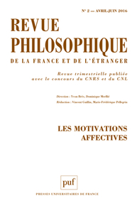 Revue philosophique 2016, t. 141 (2)