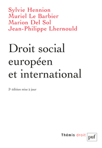 DROIT SOCIAL EUROPEEN ET INTERNATIONAL