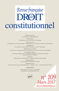 RFDC 2017, n° 109