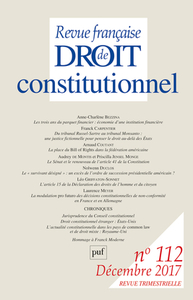 RFDC 2017, n° 112