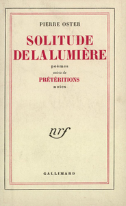 SOLITUDE DE LA LUMIERE / PRETERITIONS