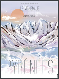 AFFICHE ILLUSTREE LE VIGNEMALE 30 X 40 CM