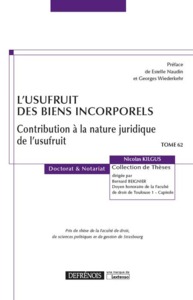 L USUFRUIT DES BIENS INCORPORELS