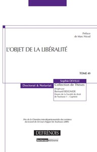 L'OBJET DE LA LIBÉRALITÉ