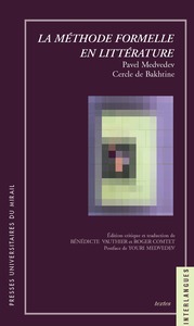 Methode formelle en littérature. pavel n. medvedev cercle de bakhtine traduction