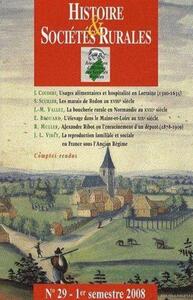 HISTOIRE & SOCIETES RURALES 29/2008-1