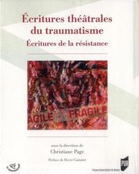 ECRITURES THEATRALES DU TRAUMATISME