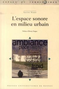 ESPACE SONORE EN MILIEU URBAIN