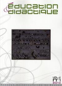 EDUCATION ET DidactIQUE VOL 4/1