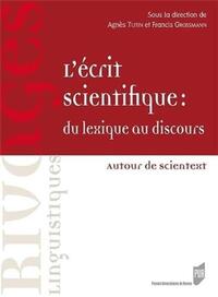 ECRIT SCIENTIFIQUE DU LEXIQUE AU DISCOURS