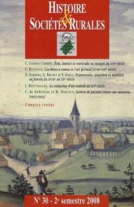 HISTOIRE & SOCIETES RURALES 30/2008-2