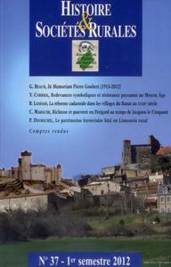 HISTOIRE ET SOCIETES RURALES 37/1ER SEMESTRE 2012