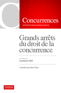 Grands arrêts du droit de la concurrence - Contrôle des aides d'Etat