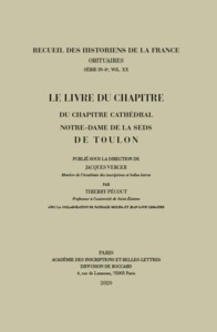 Le livre du chapitre du chapitre cathédral Notre-Dame de la Seds de Toulon