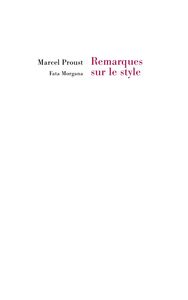 REMARQUES SUR LE STYLE