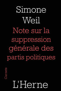 notes sur la suppression generale des partis politiques