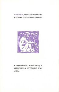 MAXIMIN - PRECEDE DE POEMES A GUNDOLF