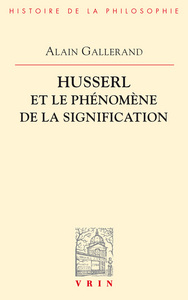 Husserl et le phénomène de la signification